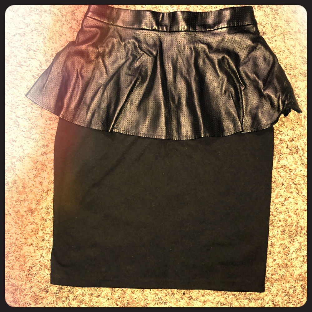 Leather Double Trouble Skirt
